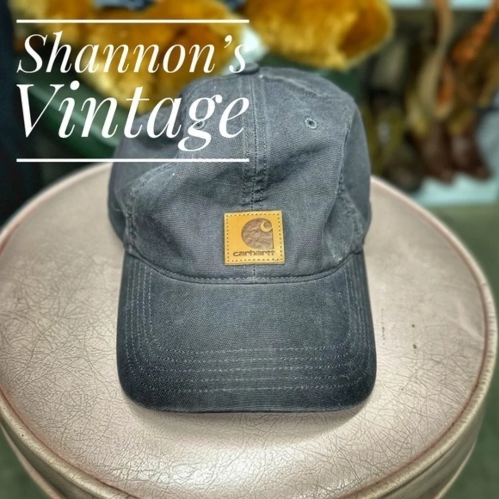 Carhartt leather logo dad cap